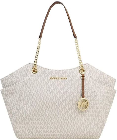 michael kors jet set large logo chain tote bag|michael kors large open tote.